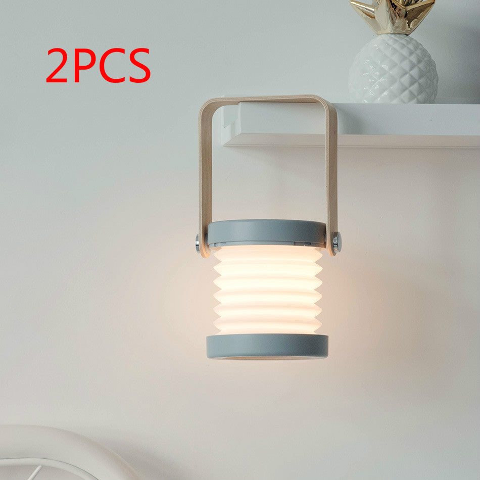 Foldable touch dimmable LED night light portable lantern lamp with USB rechargeable feature for home decor