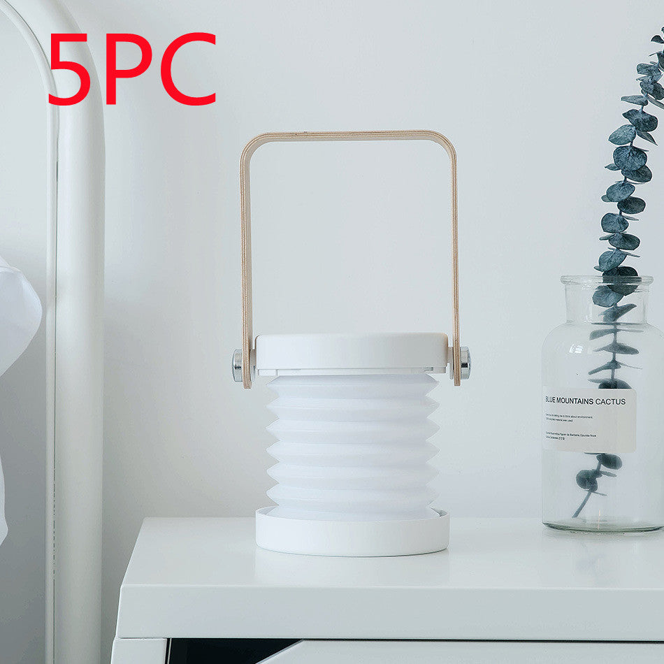 Foldable touch dimmable LED night light portable lantern lamp with USB rechargeable feature for home decor