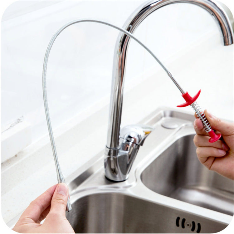 60CM sewer dredger spring pipe tool for removing hair and clogs in kitchen sink drains