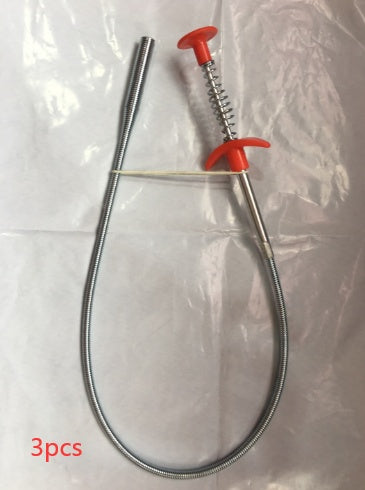 60CM sewer dredger spring pipe tool for clearing kitchen sink clogs and hair blockages