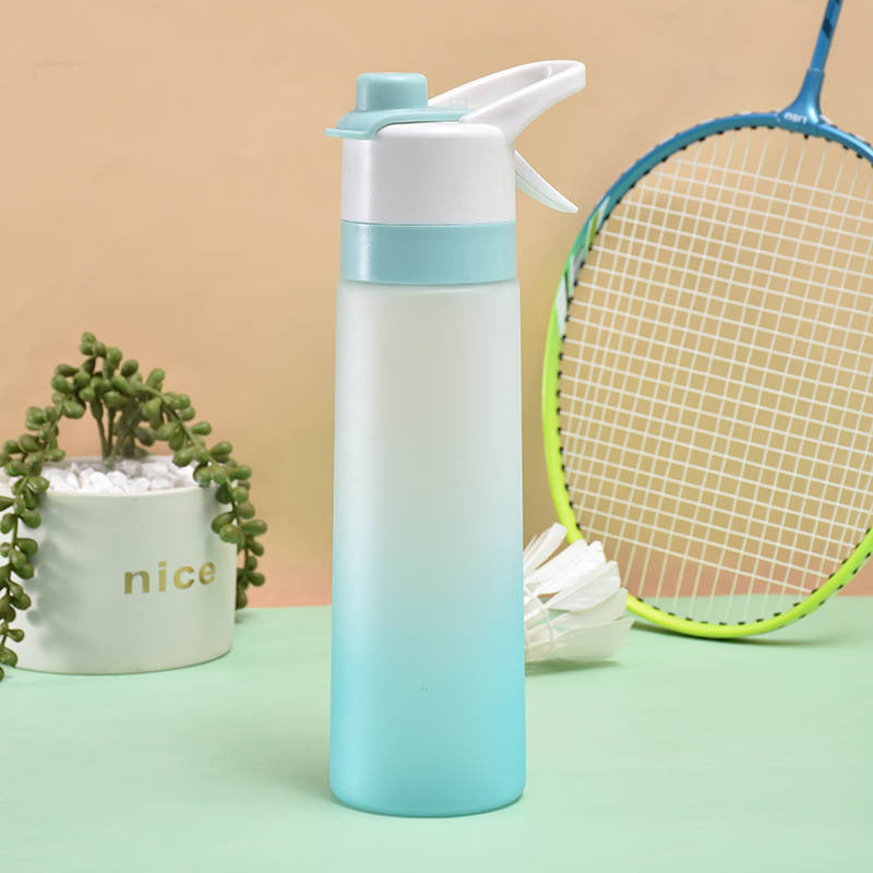Portable spray water bottle for girls with handle strap and leakproof lid, available in multiple colors