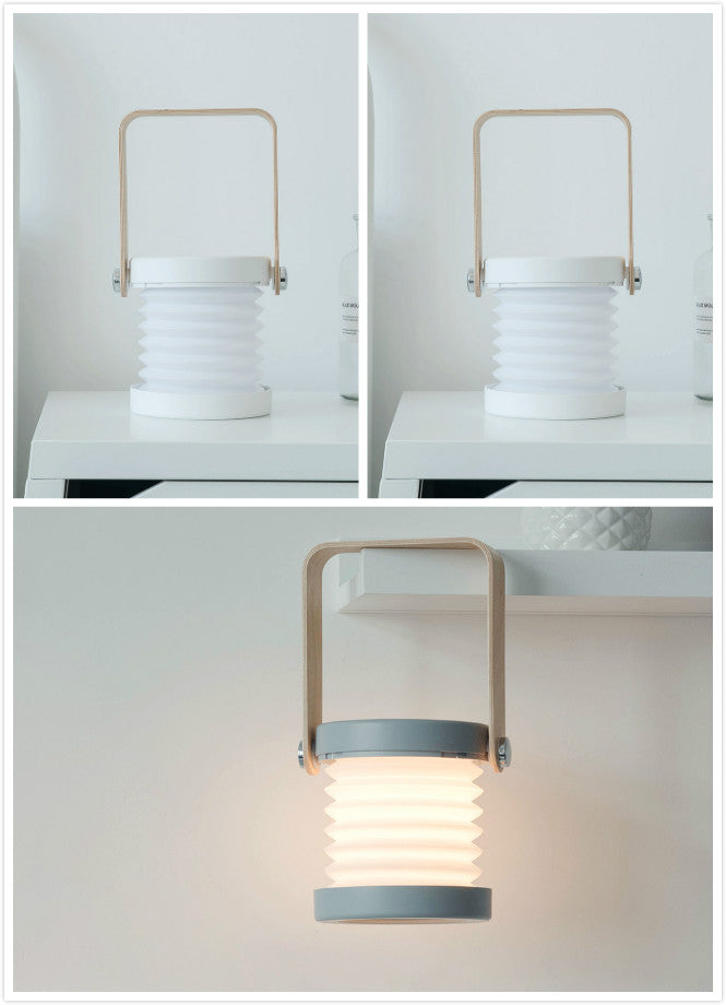 Foldable touch dimmable LED night light portable lantern lamp with USB rechargeable design for home decor
