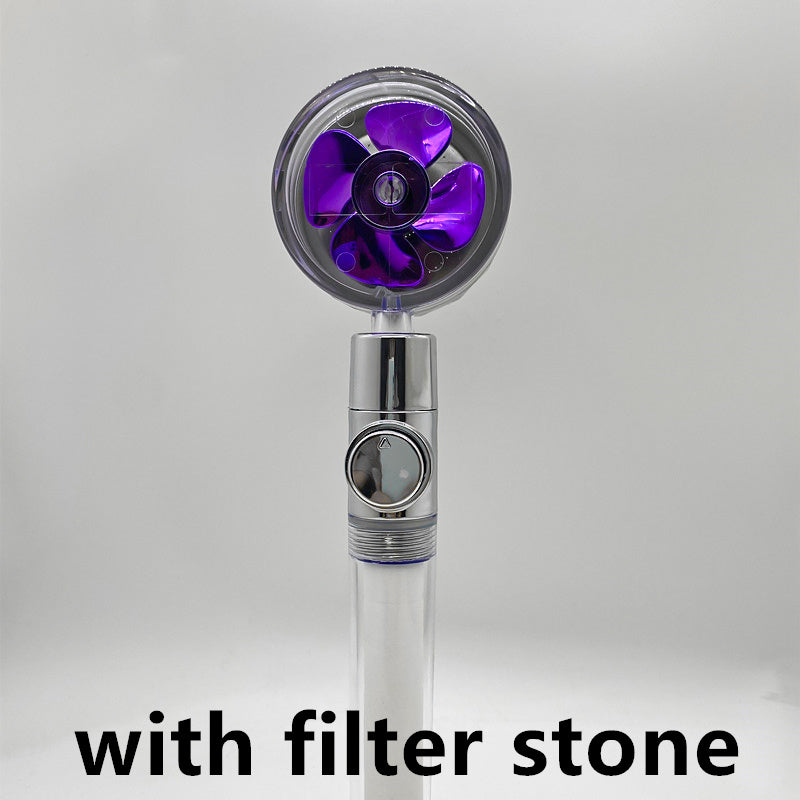 Water saving shower head with 360-degree rotation and high-pressure ABS nozzle