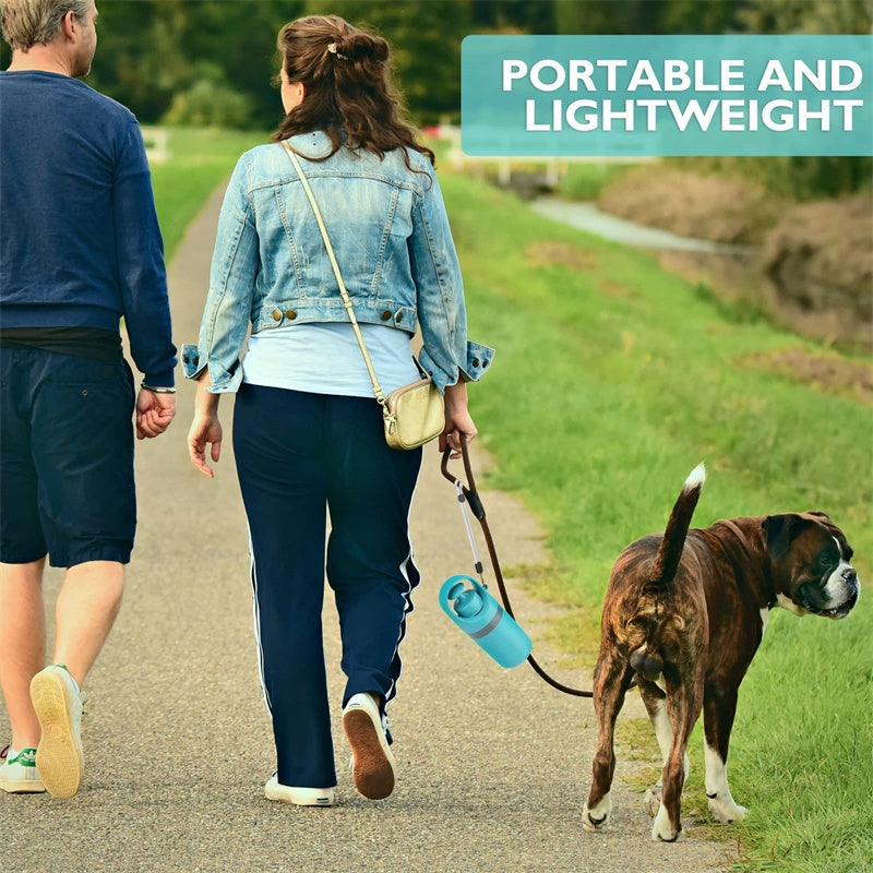 Portable lightweight dog pooper scooper with built-in poop bag dispenser and eight-claw shovel for easy pet waste pickup
