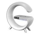 Intelligent G shaped LED lamp with Bluetooth speaker and wireless charger for smart home decor