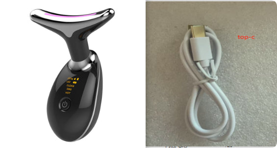 EMS Thermal Neck Lifting massager with LED light and heat therapy for wrinkle removal