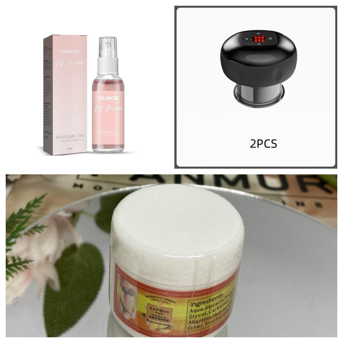 Electric vacuum cupping massage device with LED display and multiple suction settings for body slimming and therapy