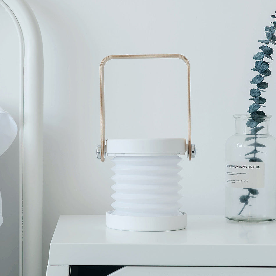 Foldable touch dimmable LED night light portable lantern lamp with USB rechargeable battery for home decor