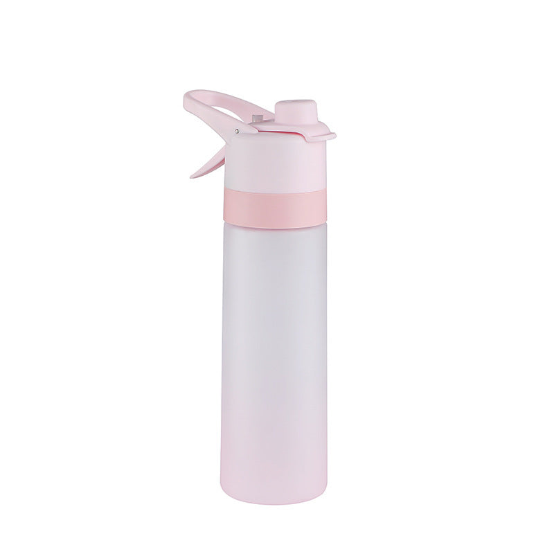 Large capacity spray water bottle for girls with handle strap and leakproof lid for outdoor sports and travel