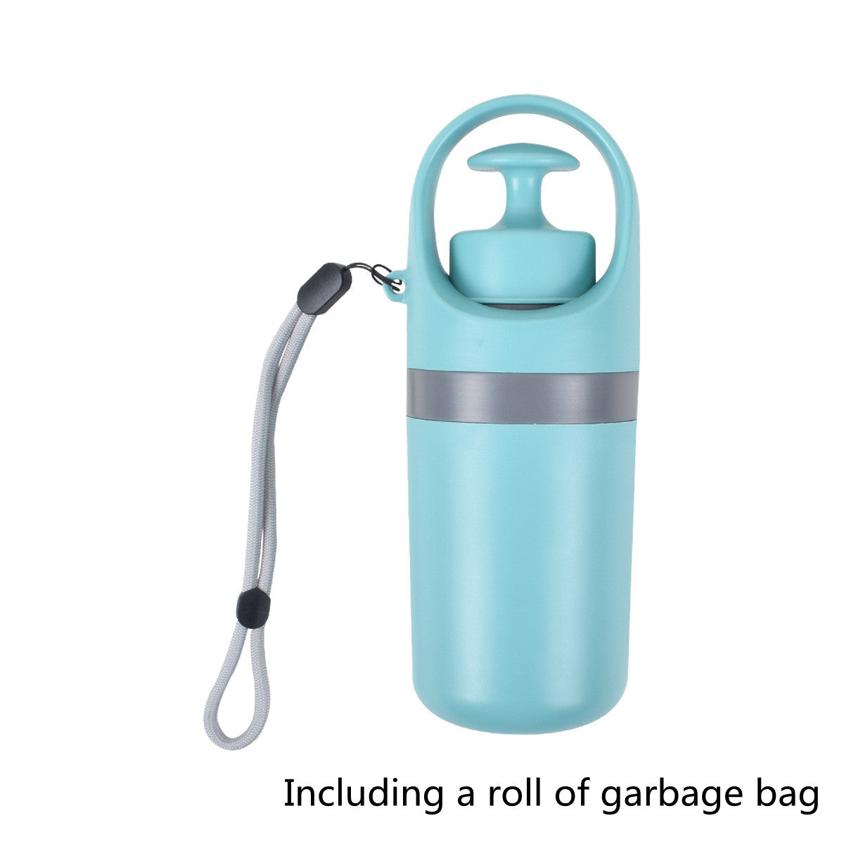 Portable lightweight dog pooper scooper with built-in poop bag dispenser and eight-claw shovel for easy pet waste pickup