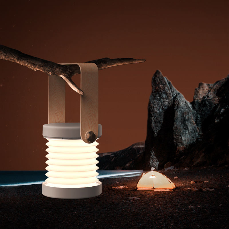 Foldable touch dimmable LED night light portable lantern lamp with USB rechargeable battery for home decor