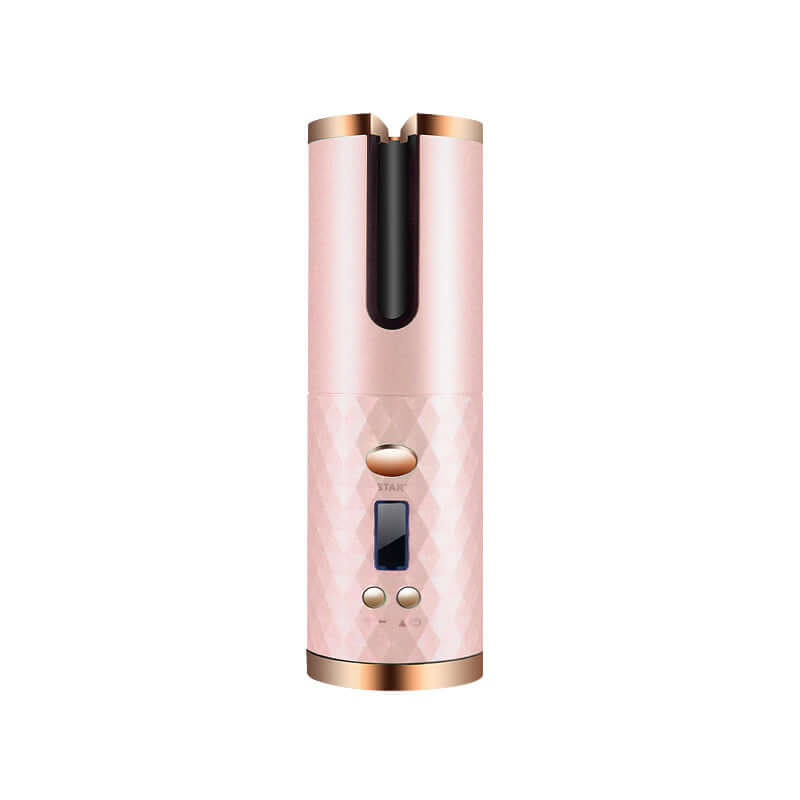 Rechargeable Automatic Hair Curler cordless ceramic curling iron with LCD display and tourmaline barrel for salon-quality curls on the go