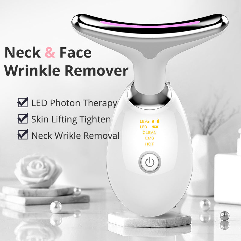 EMS Thermal Neck Lifting and Tightening Massager with LED Photon Therapy and Heat Massage