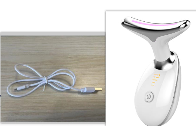EMS Thermal Neck Lifting electric massager with microcurrent wrinkle remover and LED light therapy