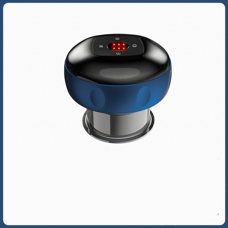 Electric vacuum cupping massage device with digital display and heating function for body slimming and fat burning therapy