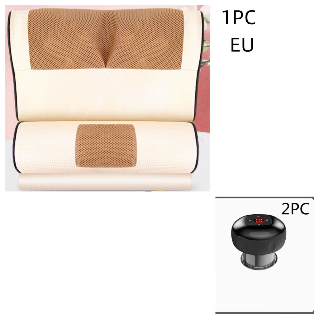 Electric vacuum cupping massage device with LED display and suction cups for body slimming therapy
