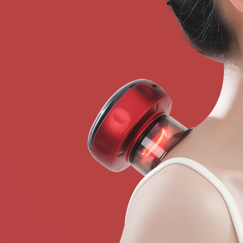 Electric vacuum cupping massage body cups with LED display and adjustable suction and heating settings