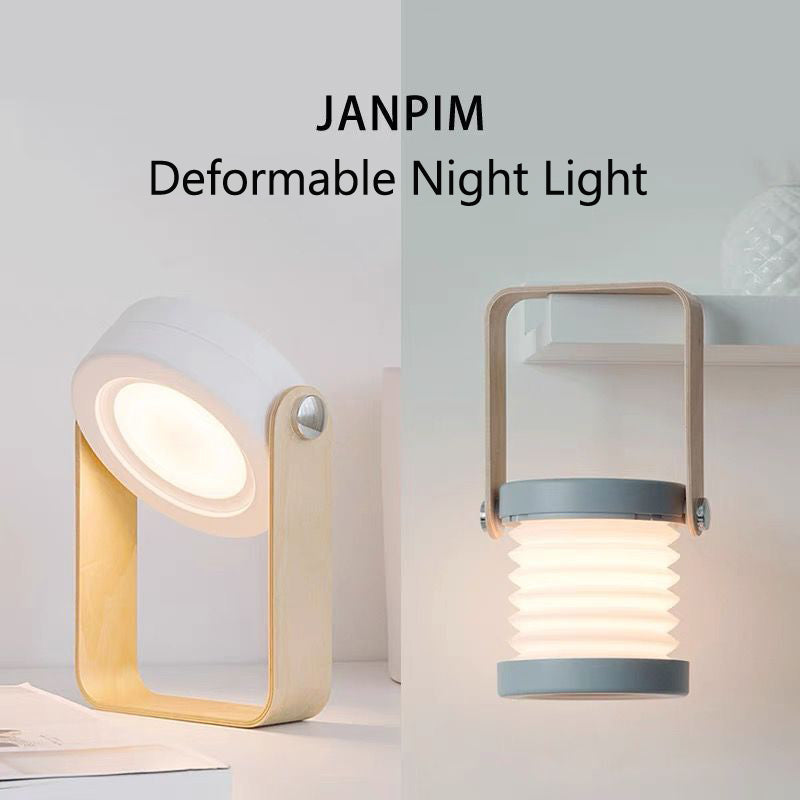 Foldable touch dimmable LED night light portable lantern lamp with USB rechargeable battery for home decor
