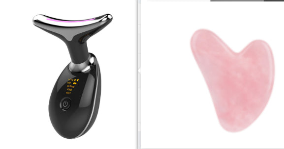 EMS Thermal Neck Lifting and Tighten Massager with microcurrent wrinkle remover and LED photon therapy